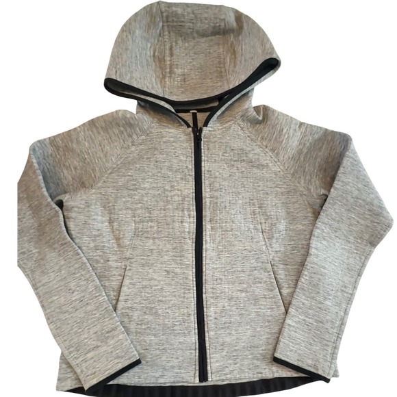 lululemon athletica Sweaters - Lululemon City Bound Hoodie Womens 6 Heathered Space Dyed Size M Grey Full Zip‎